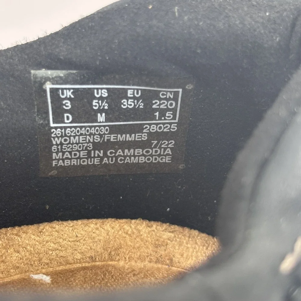 Clarks Roseville Dot Loafers Women's‎ US 5.5 Black Leather Comfort Slip-On Shoes
